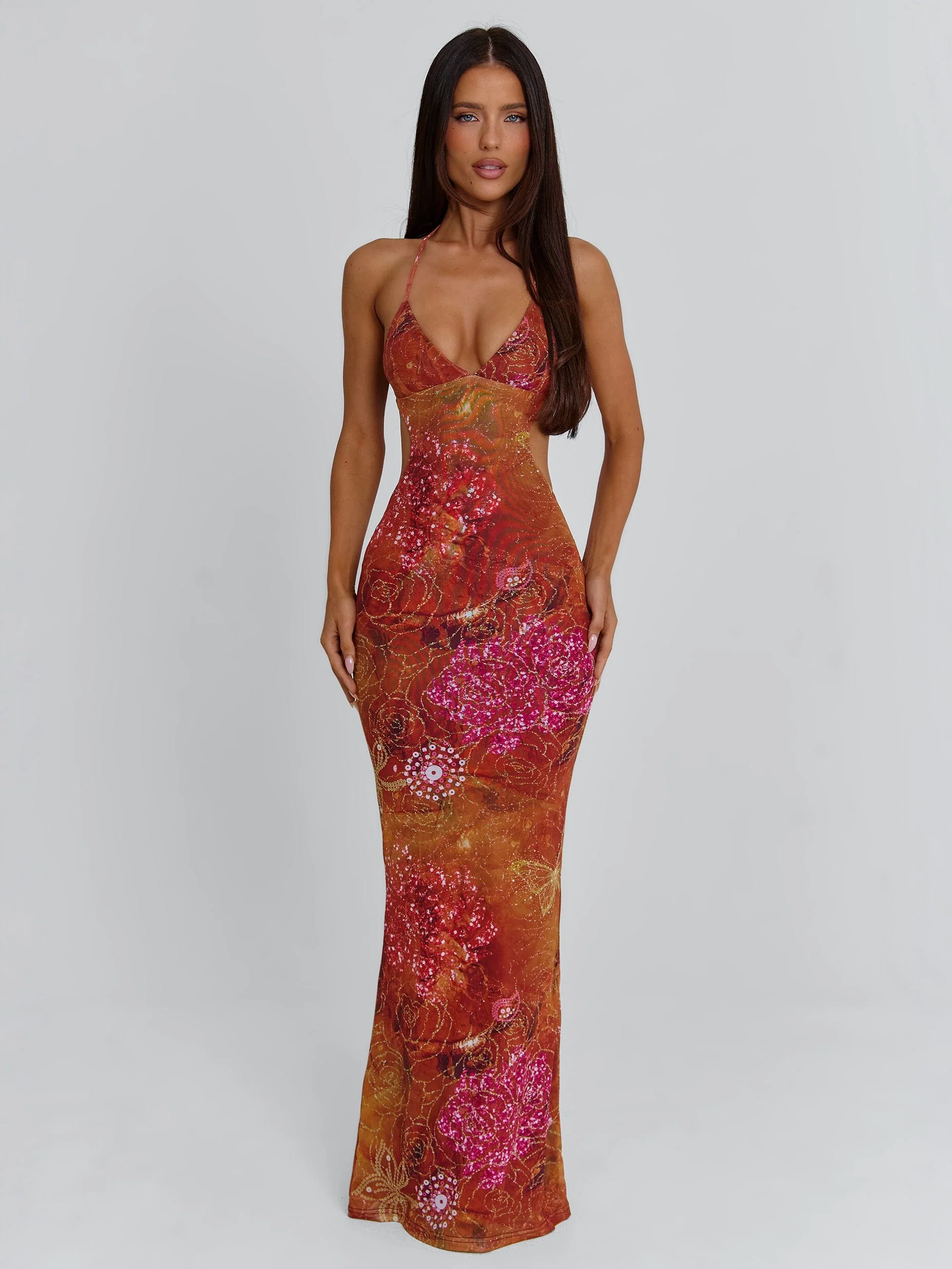 ESMERALDA MAXI DRESS GOLDEN CRYSTAL - Image 3