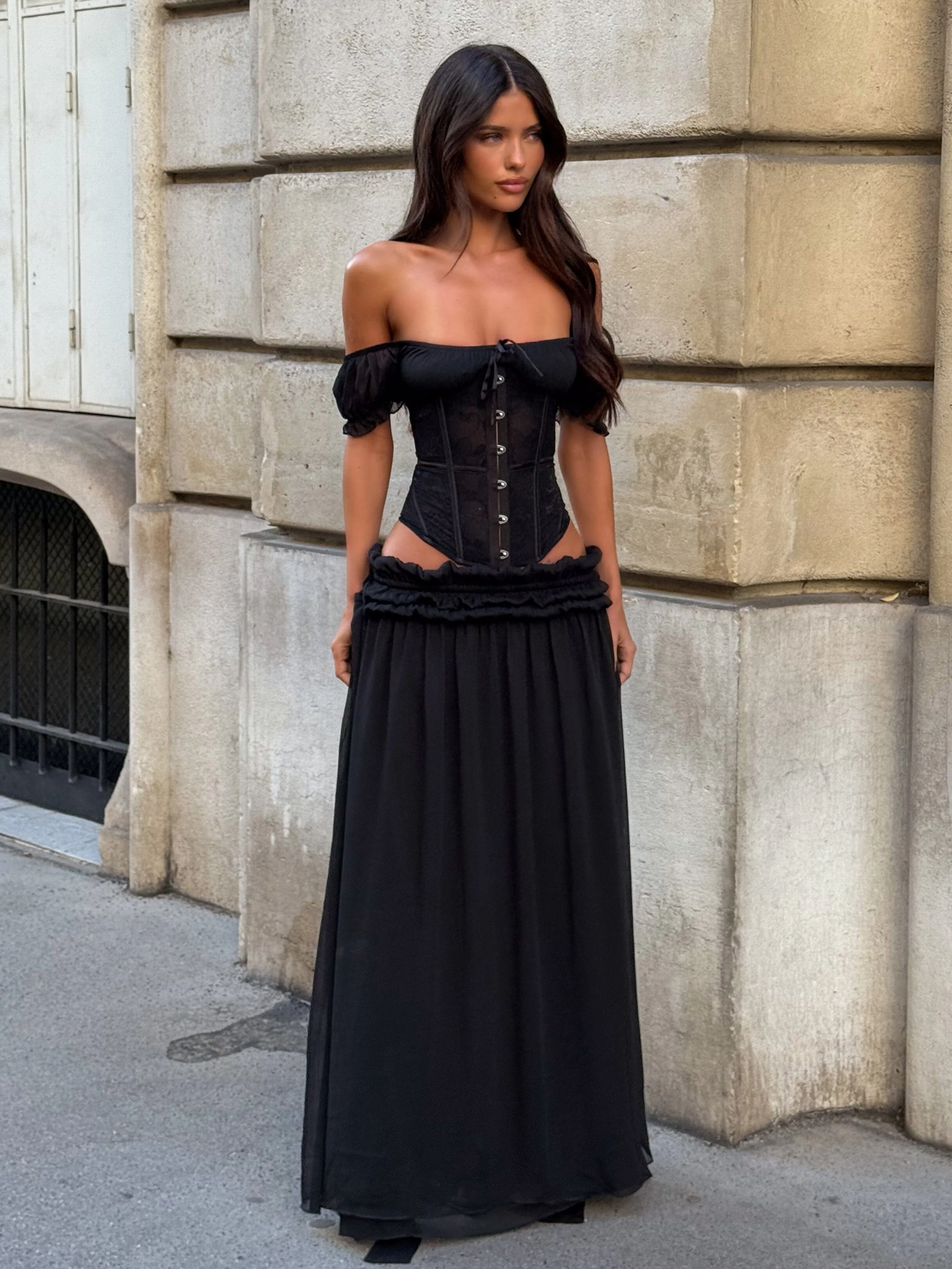 LUBELA MAXI SKIRT BLACK